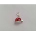 Christmas Hat Clip on Charm in Red Gift Bag